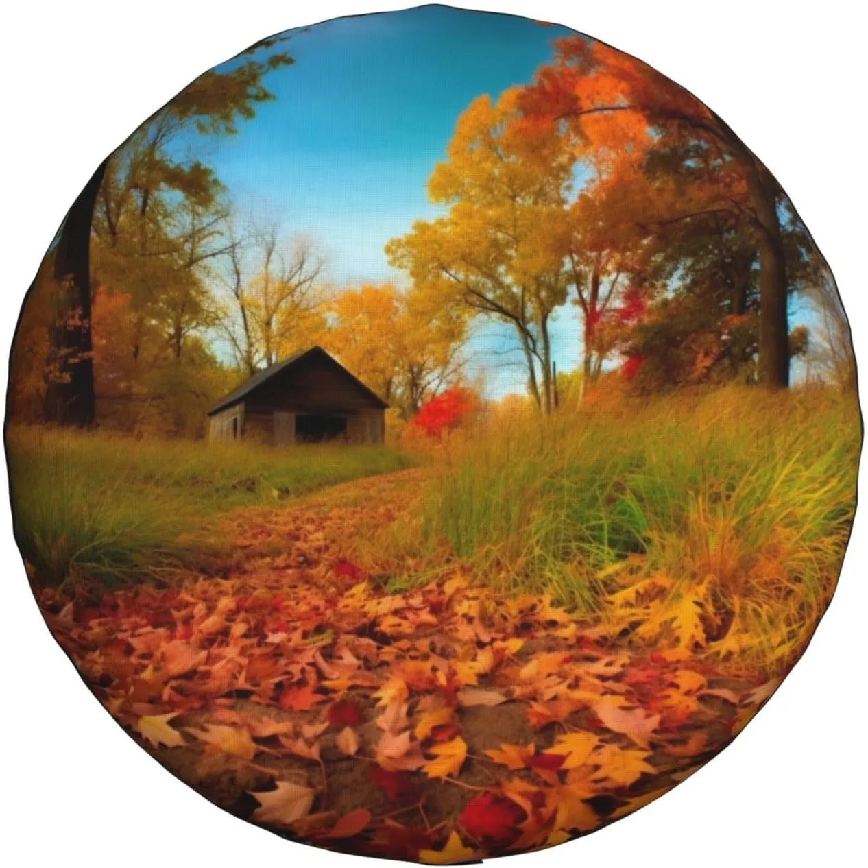 Gallery for Fall Tire Cover Outdoor Waterproof Snow Sun Rain Wheel Cover Portable Wheel Bags Camper Spare Tire Cover Universal Car Tire Protectors for Trailer RV SUV