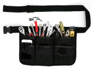 Gardening Tool Waist Bag Belt, Adjustable Garden Canvas Waist Bag with 7 Pockets of Different Sizes and Depth for Holding Gardening Tools and Home Decoration Tools