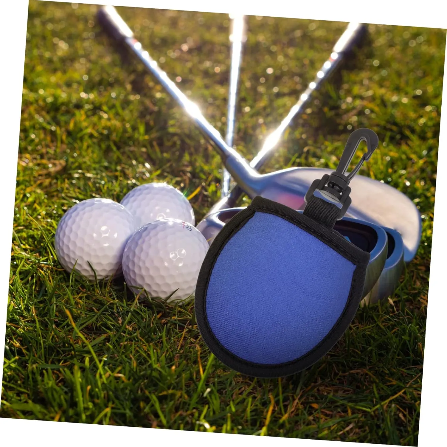 Garneck 2 Pcs Golf Cleaning Bag Pocket Protector Cleaning Tools Portable Towel Pocket Pouch Holder Golfs Balls