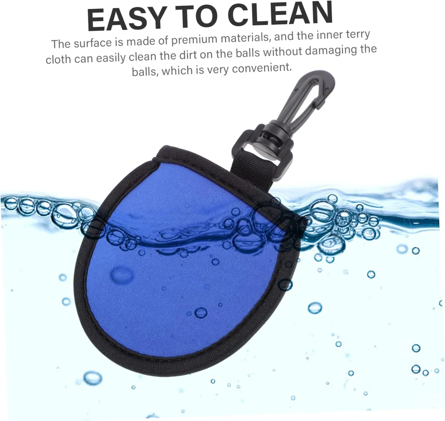 Garneck 2 Pcs Golf Cleaning Bag Pocket Protector Cleaning Tools Portable Towel Pocket Pouch Holder Golfs Balls