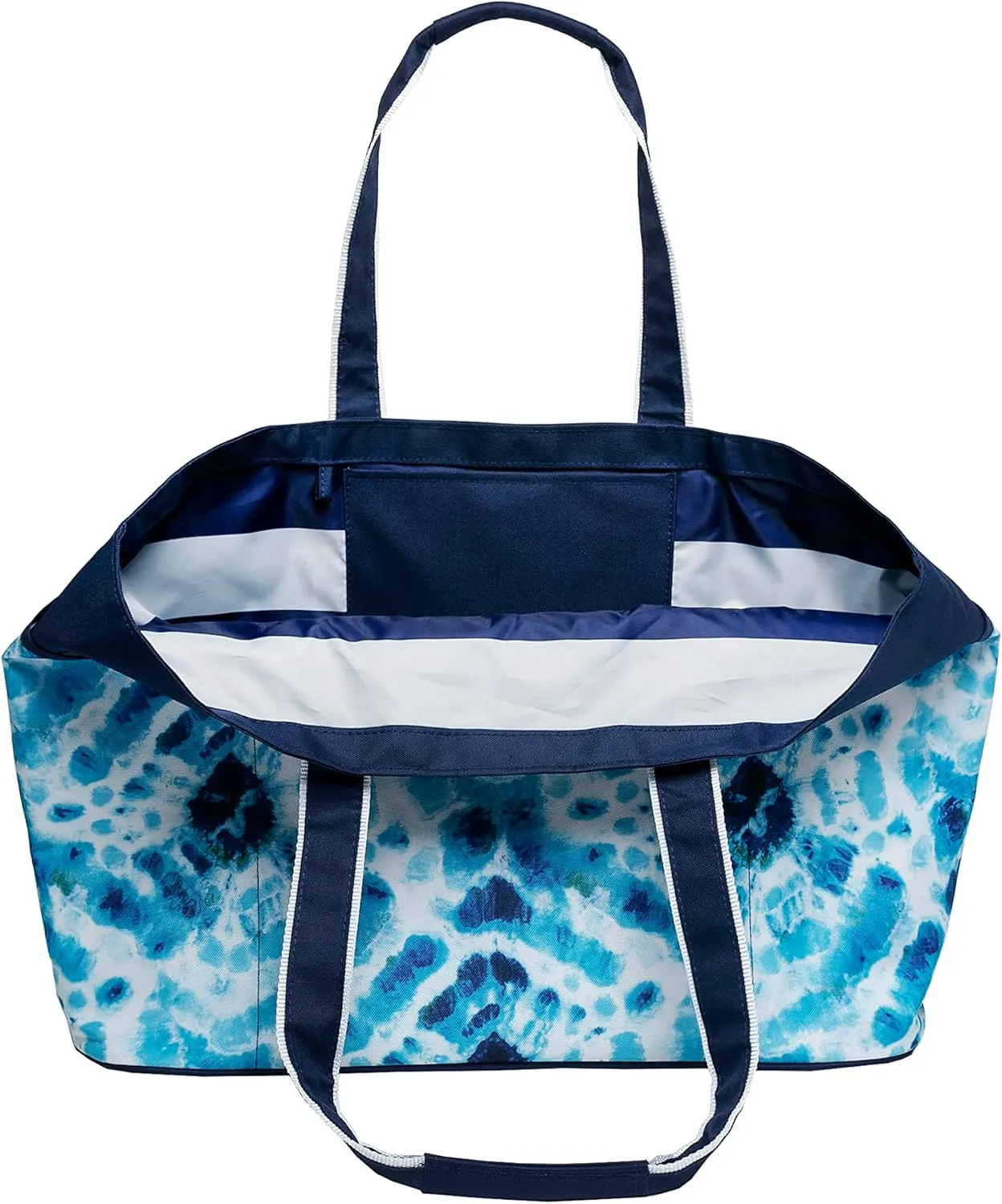 geckobrands Oversized Beach Tote – Large and Stylish Beach Bag with 4 Exterior Pockets and Zippered Internal Compartment