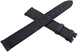 Genuine 17mm x 14mm Blue Leather Watch Band Strap
