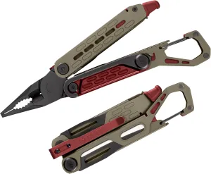 Gerber Gear Stakeout Spark - Multi-Tool Folding Knife for Backpacking, Survival, Camping, Outdoor - Pocket Tool w/Bottle Opener, Tent Stake Puller, Scissors, Tweezers - Coyote Brown