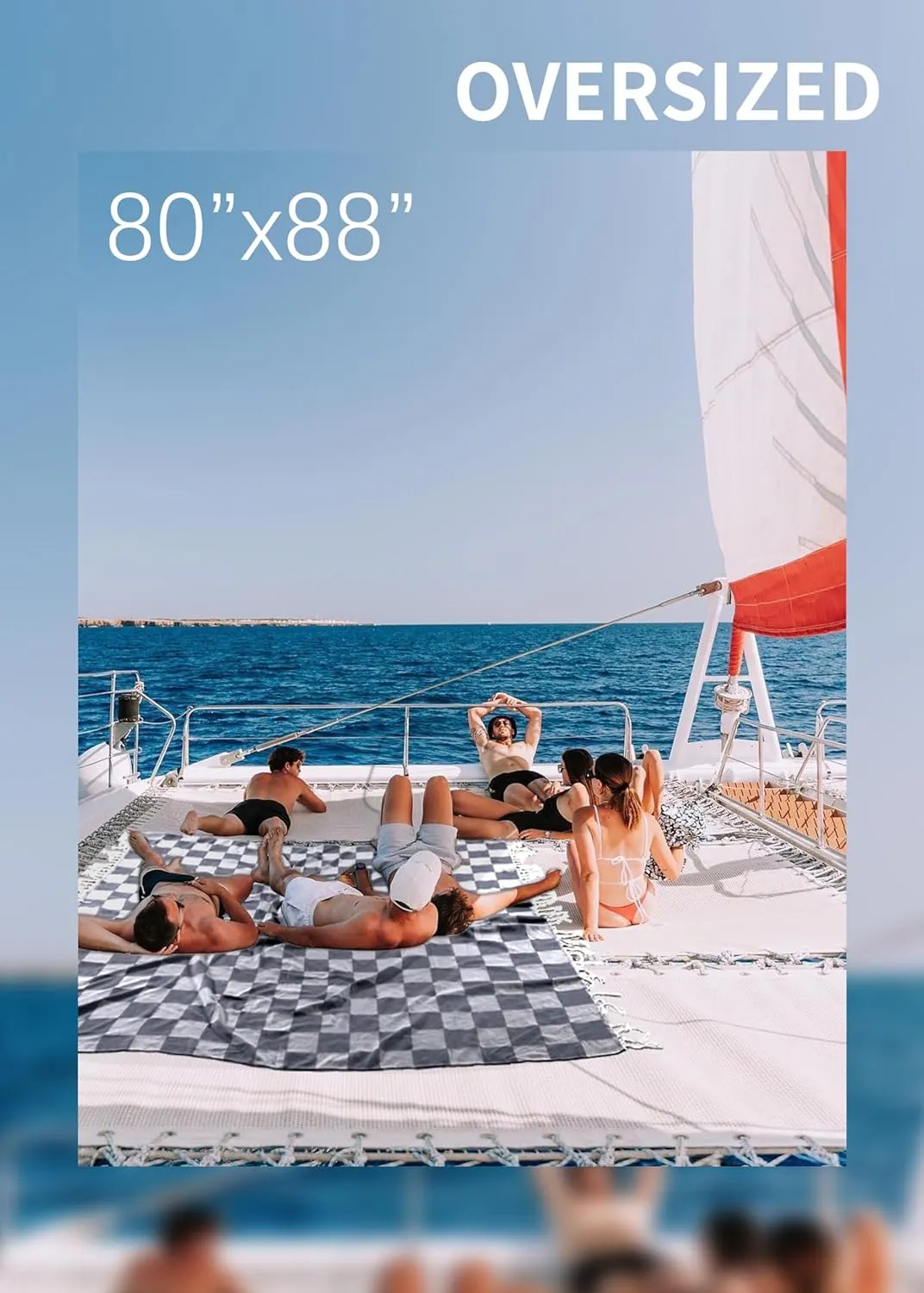 Giant Beach Towel Blanket Autumn Outing Stuff for Women & Men Road Trip Camping Gear Ship Cruise Gear Must Haves Extra Large XXL Black Plain PatternAirplane Accessories Travel Gadgets