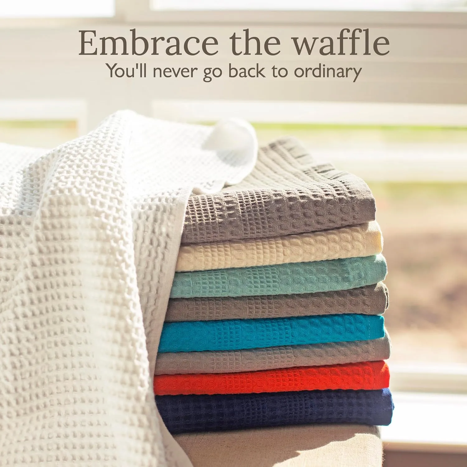 GILDEN TREE Waffle Bath Sheet Large Bath Towels Quick Dry Thin Body Towels, 40x80 Oversized Bath Towels for Adults, 2 Pack Bath Sheet Set, Classic Style (Bright Coral)