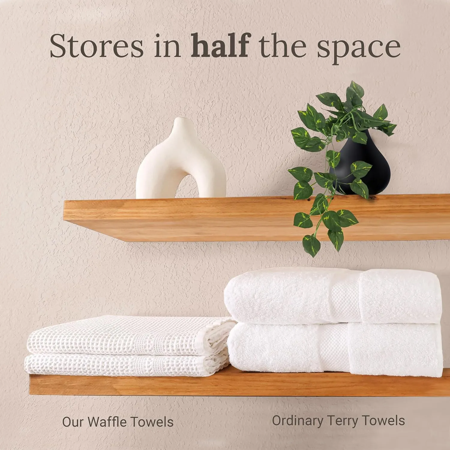 GILDEN TREE Waffle Bath Sheet Large Bath Towels Quick Dry Thin Body Towels, 40x80 Oversized Bath Towels for Adults, 2 Pack Bath Sheet Set, Classic Style (Bright Coral)