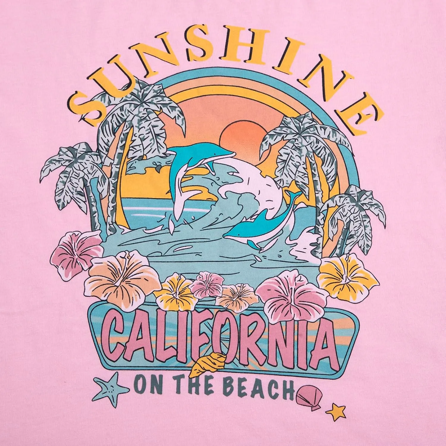 Girl Beach Shirt Sunrise Sunset Sunshine T Shirt for Teen Girls Hawaiian Oversized Graphic Tees Summer Vacation Tops