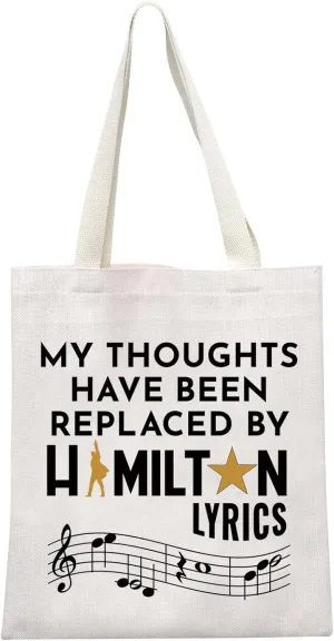 GJTIM Musical Gift Musical Lyrics Gift Talk Less Smile More Travel Bag(Lyrics Tote)