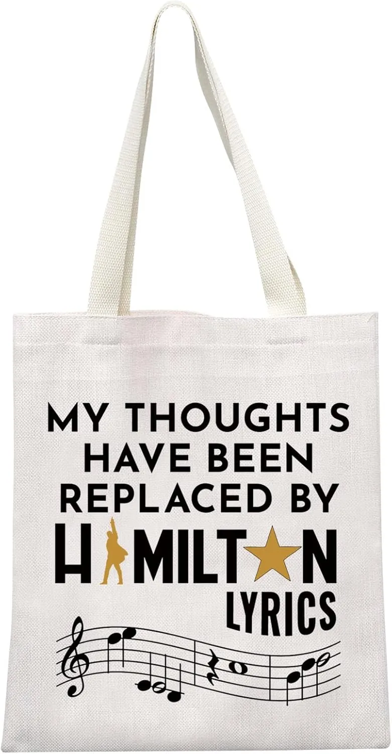 GJTIM Musical Gift Musical Lyrics Gift Talk Less Smile More Travel Bag(Lyrics Tote)