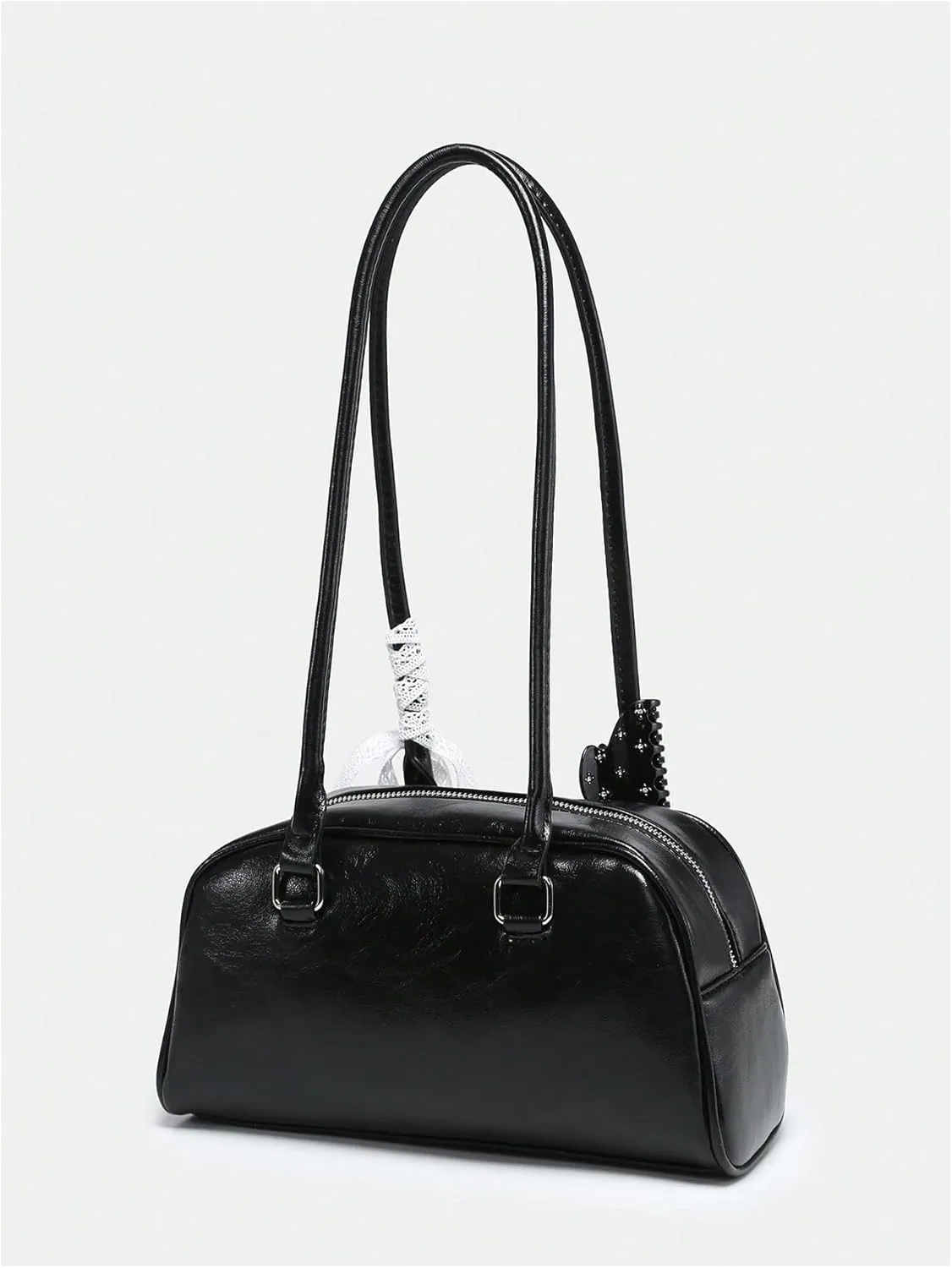GORGLITTER Women's Y2k Coquette Purse Bow Kawaii Shoulder Bag Ita Bag Faux Leather Tote Bag