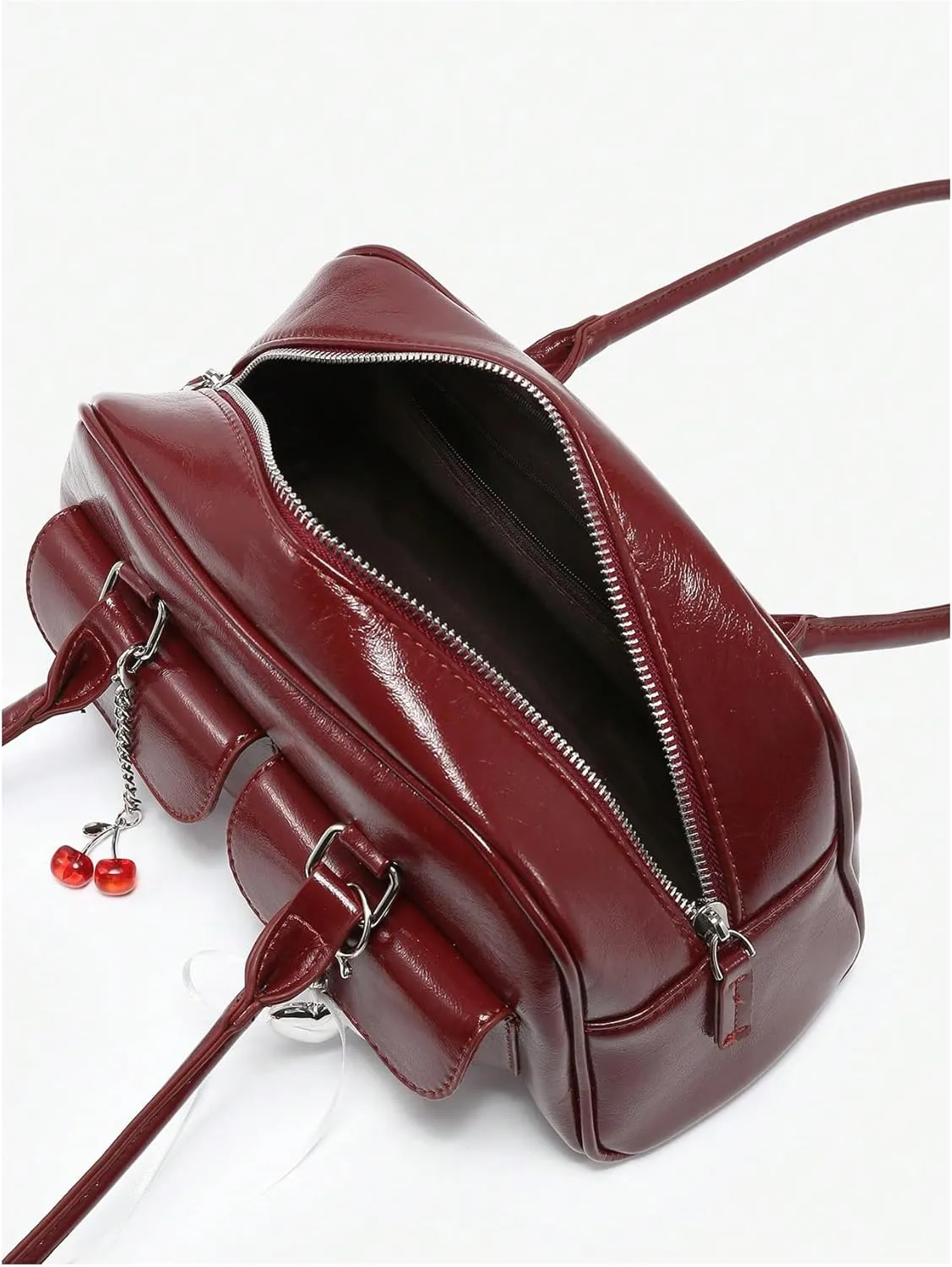GORGLITTER Women's Y2k Coquette Purse Bow Kawaii Shoulder Bag Ita Bag Faux Leather Tote Bag