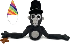 Gorilla Monkey Plush - Stuffed Animal for Game Fans, Ideal for Birthday Parties (Black)