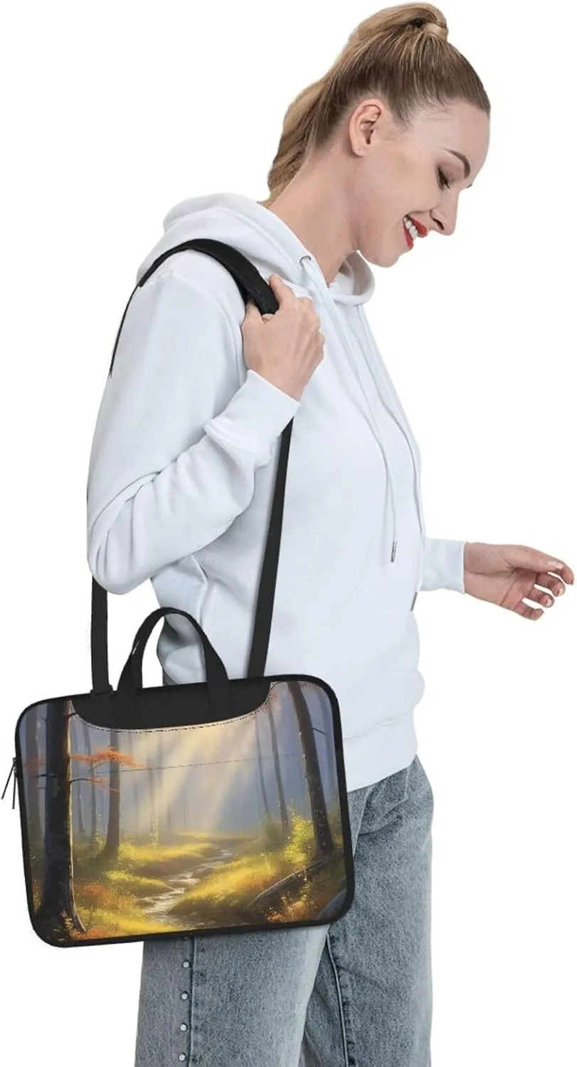 Gossamer Glow Print Laptop Bag, 13-15.6 inch Work Tote Briefcase Messenger Bag Gifts for Men Women