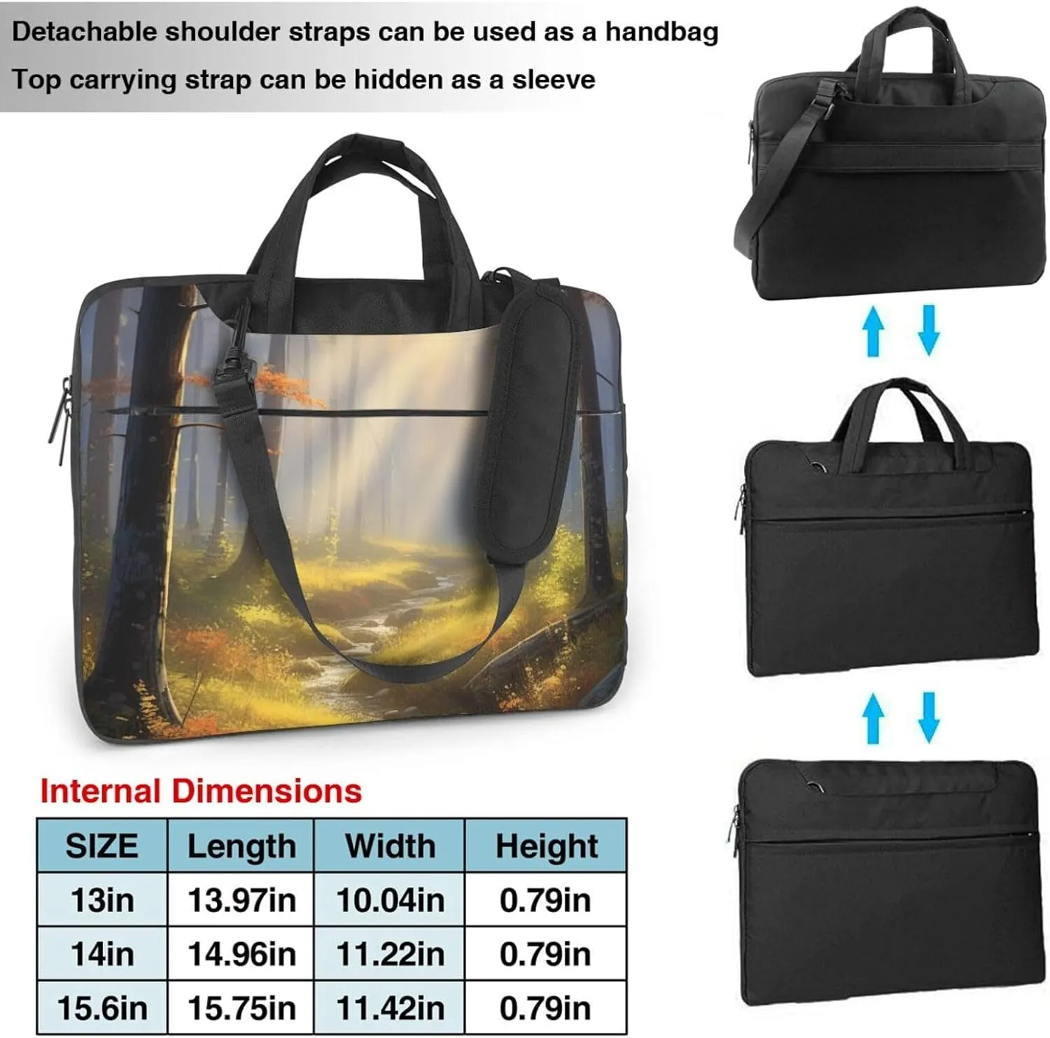 Gossamer Glow Print Laptop Bag, 13-15.6 inch Work Tote Briefcase Messenger Bag Gifts for Men Women