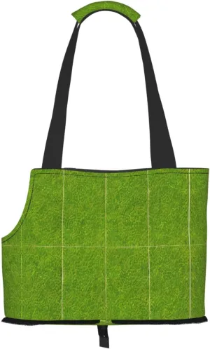 Green Grassland Printed Pet Shoulder Bag, Specially Designed for Small Dogs and Cats, Multifunctional Shoulder and Handbag