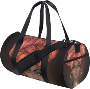 Gym Sports Dance Travel Duffel Bag African American Woman Luggage Bag for Weekender Sports Vacation