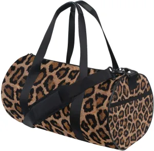 Gym Sports Dance Travel Duffel Bag Leopard Print Luggage Bag for Weekender Sports Vacation