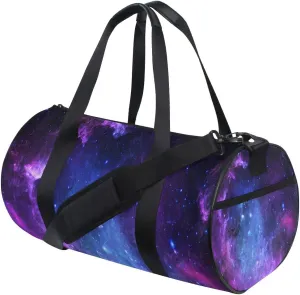 Gym Sports Dance Travel Duffel Bag Universe Galaxy Nebula Space Luggage Bag for Weekender Sports Vacation