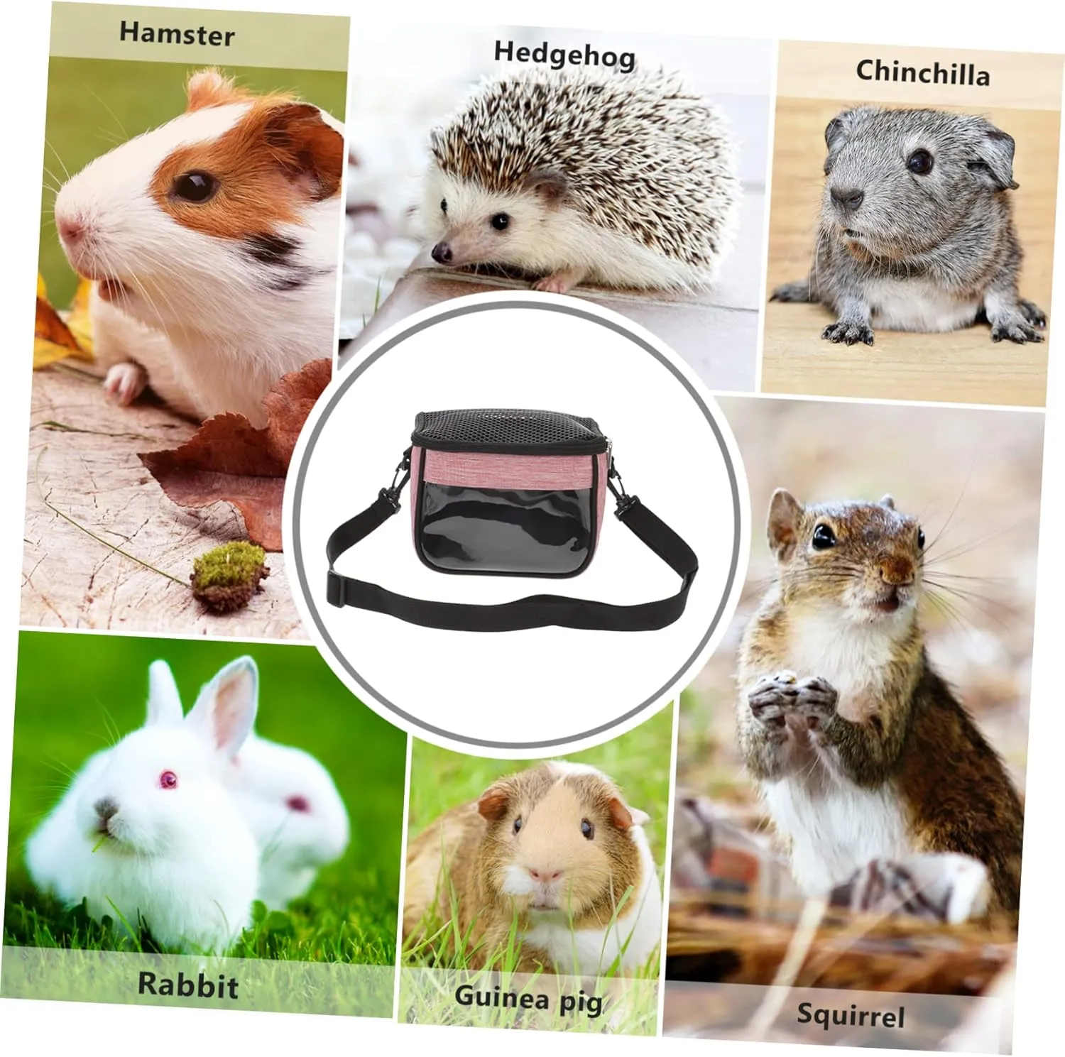 Hamster Shoulder Bag Portable Pet Carrier for Guinea Pig Hedgehog Squirrel Chinchilla