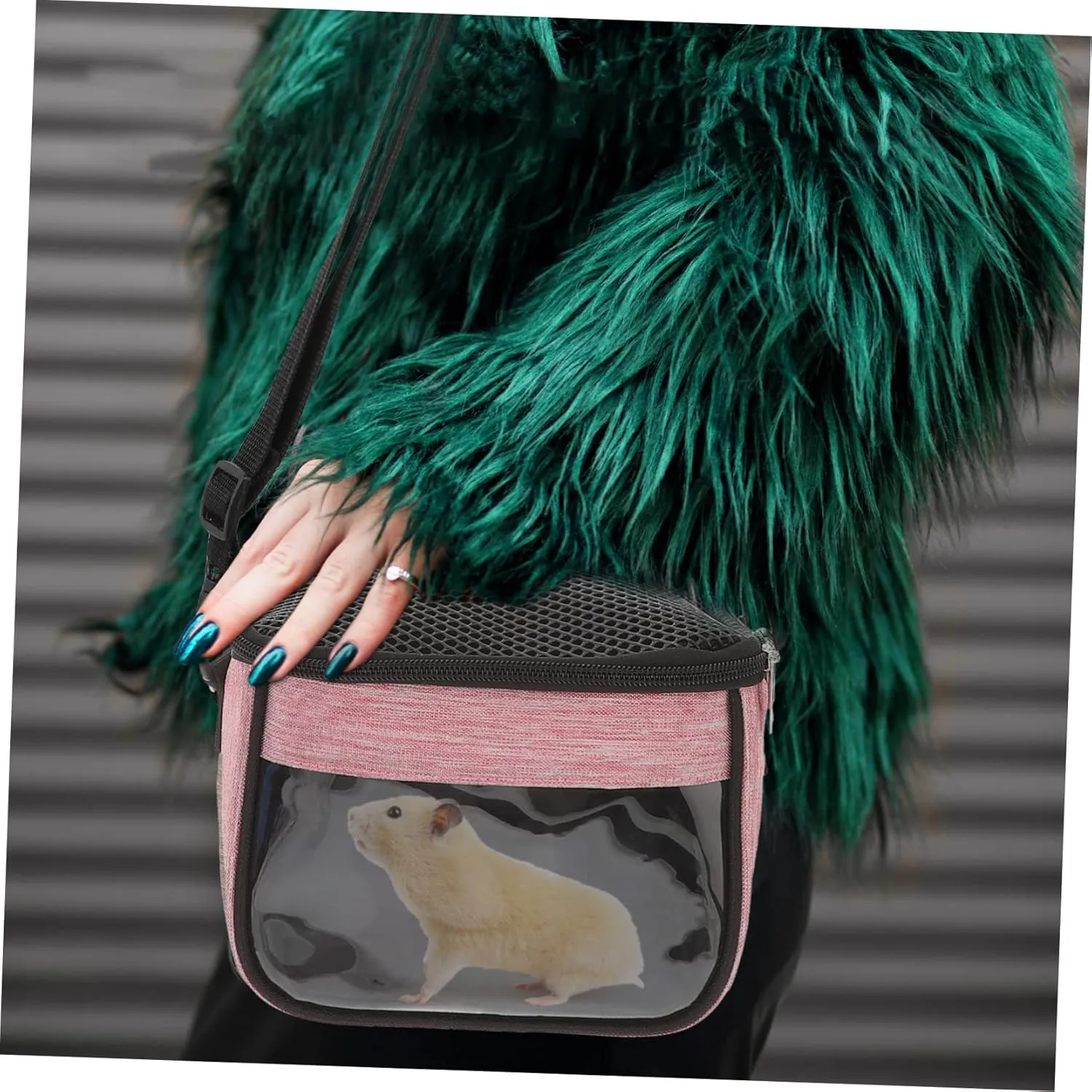 Hamster Shoulder Bag Portable Pet Carrier for Guinea Pig Hedgehog Squirrel Chinchilla
