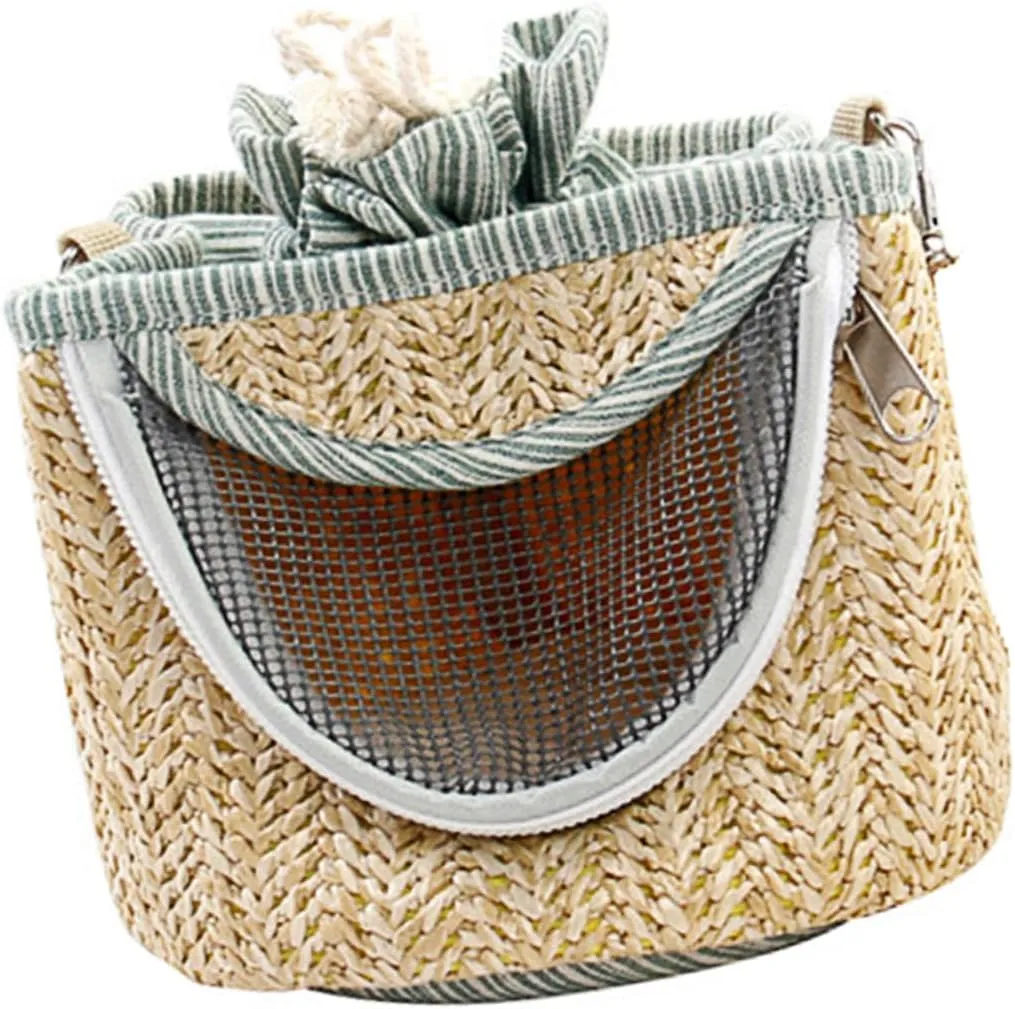 HANABASS 1Pc Portable Pet Hammock Carrier Bag for Animals Comfy Travel Pet Bag with Window for Hamsters Guinea Pigs and Other Pets Random Color