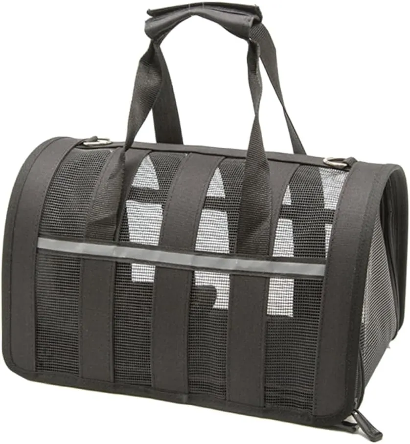 Handbag for Pet Dog Cat Large Size l Black Breathable Pet Carrier Bag Detachable Shoulder Strap