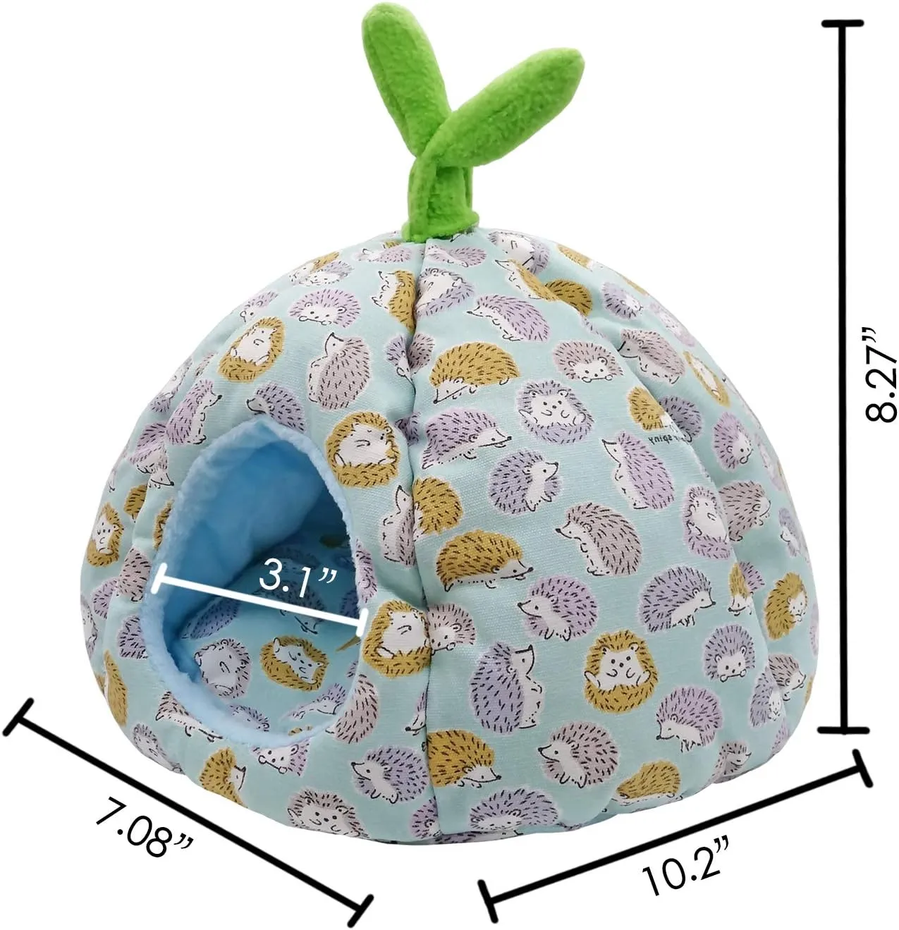 Handmade Sleeping Bag Pouch Hideout Cave Habitat for Hedgehog Guinea Pig Hamster Ferret Squirrel Small Animal Bed Nest House Cage Portable Big Cushion (Blue)