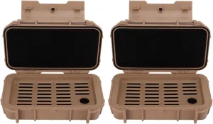 Hapivida Waterproof Dry Box Protective Case, 2Pcs Outdoor Waterproof Shockproof Boxs ABS Plastic Storage Tool Box for Camping, Fishing, Hiking, Water Sports