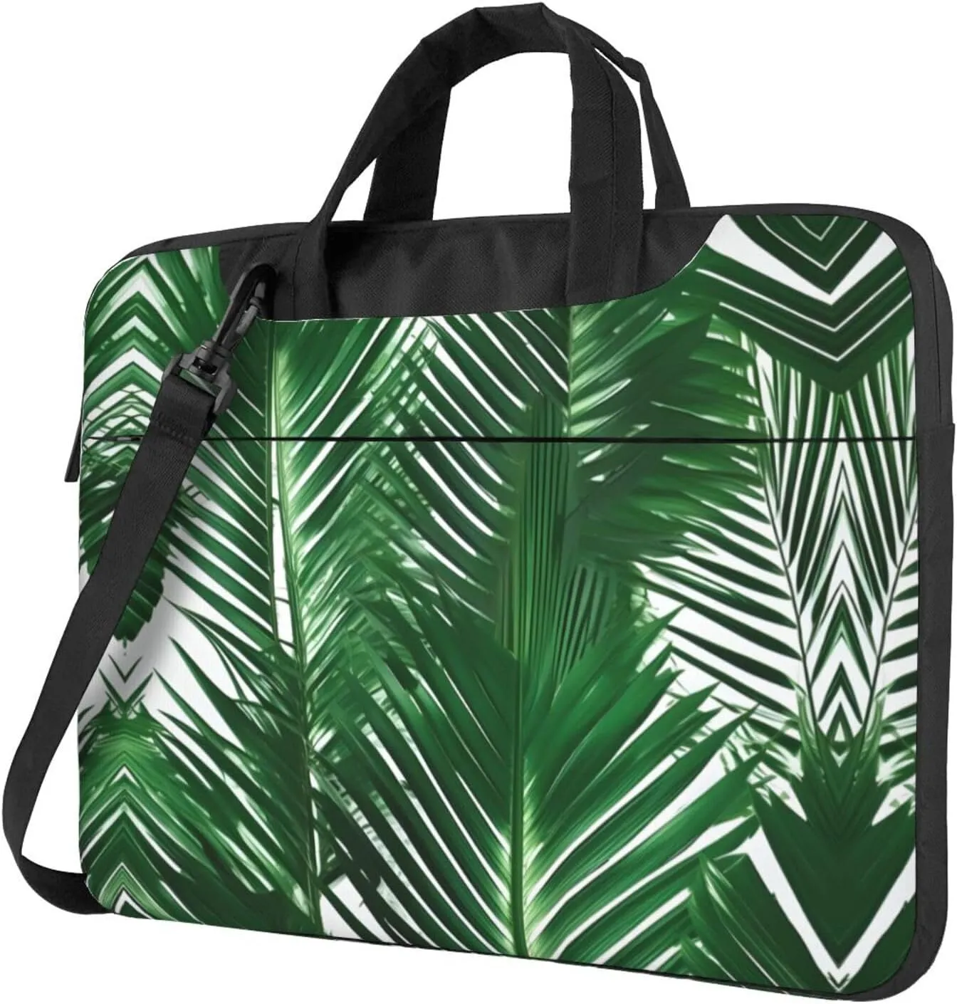 Happy Camper Green Print Notebook Computer Protective Carrying Cover With Pocket,13 Inch Laptop Shoulder Bag