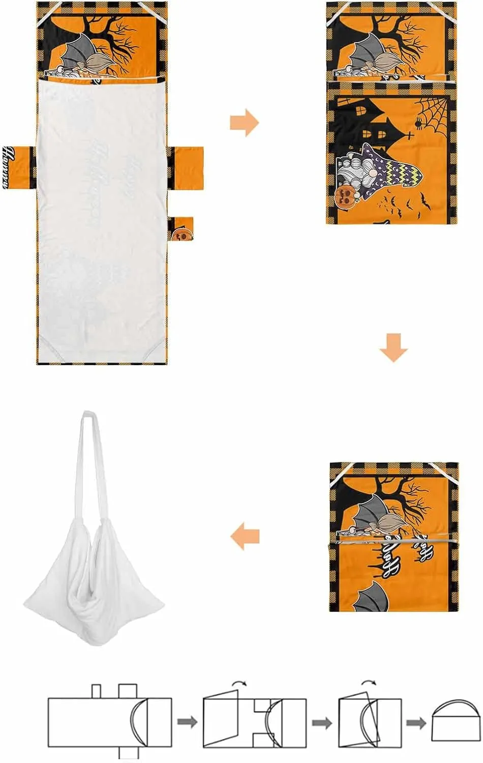 Happy Halloween Chaise Lounge Cover - Beach Chair Towel, Fall Pumpkin Gnomes Castle Black Orange Plaid Pool Lounger Chair Covers with Side Pocket, Towels Cover for Sunbathing Patio Hotel, 85 x 29 In