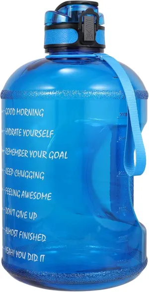 Happyyami 3.78l Large Capacity Sports Water Bottle Style Portable Drink Straw Bottle for Outdoor Travel Office