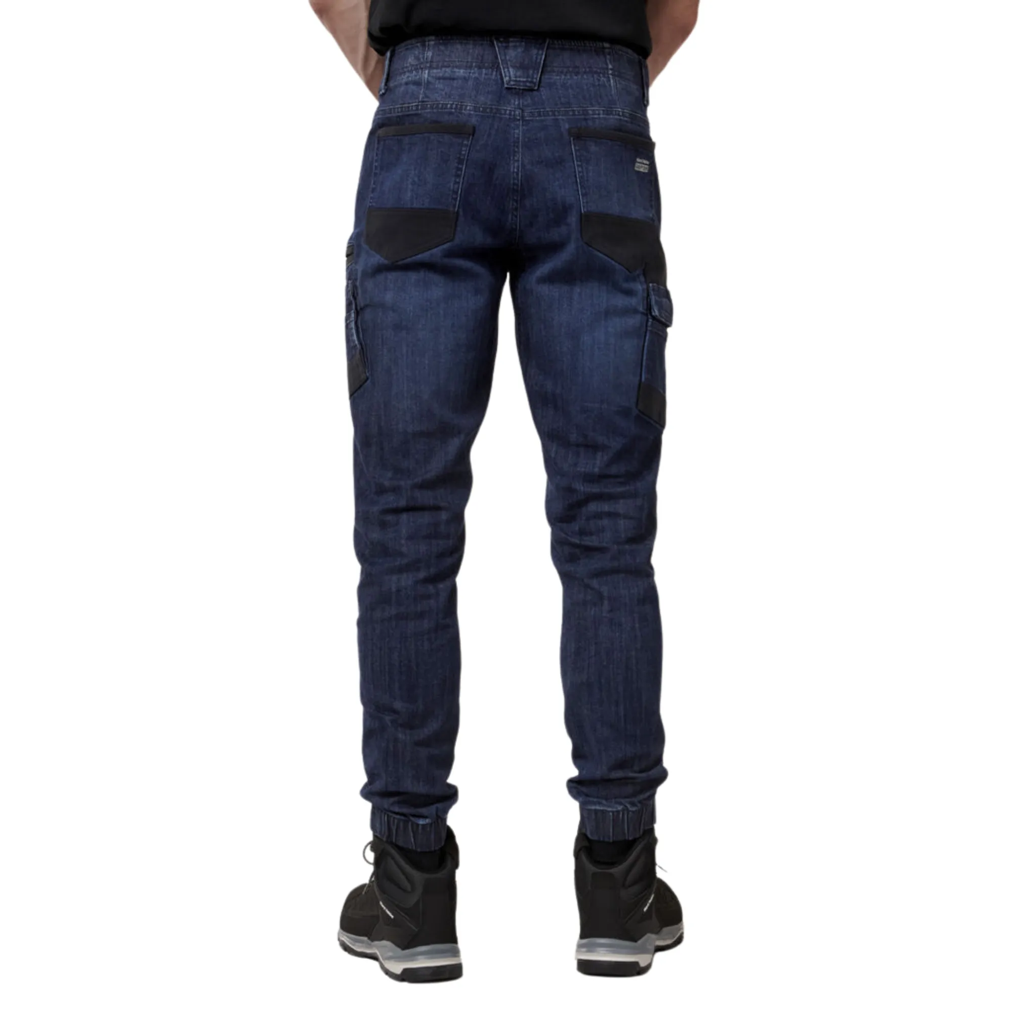 Hard Yakka Men's Raptor Cuffed Denim Jean - Dark Indigo
