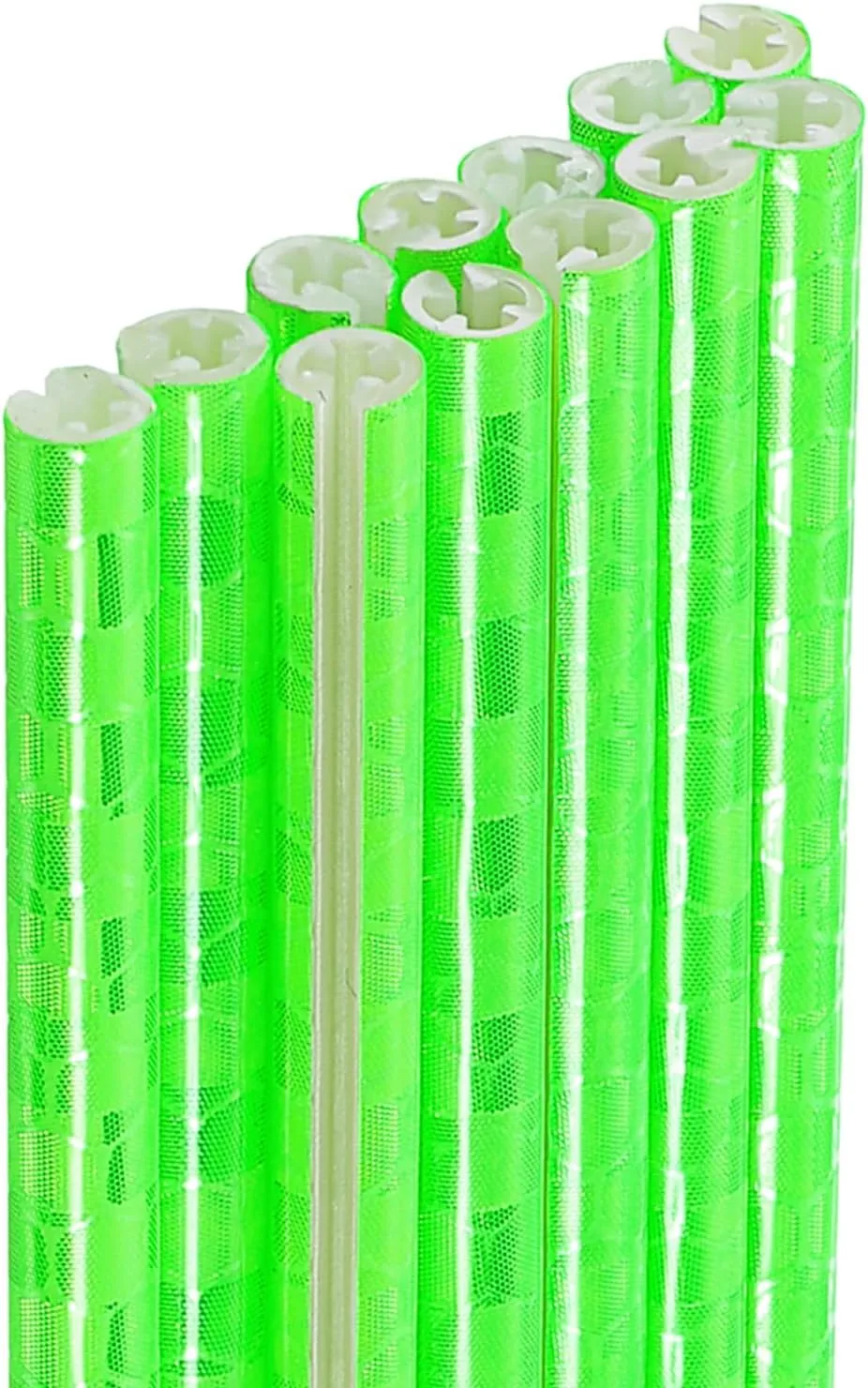 HARFINGTON 72pcs Bike Reflective Spoke Skins 0.2" Plastic Bicycle Spoke Reflectors Spoke Covers Trim Wrap Wheel 360°Visibility for Road Mountain Bike Motorcycles Decoration, Green