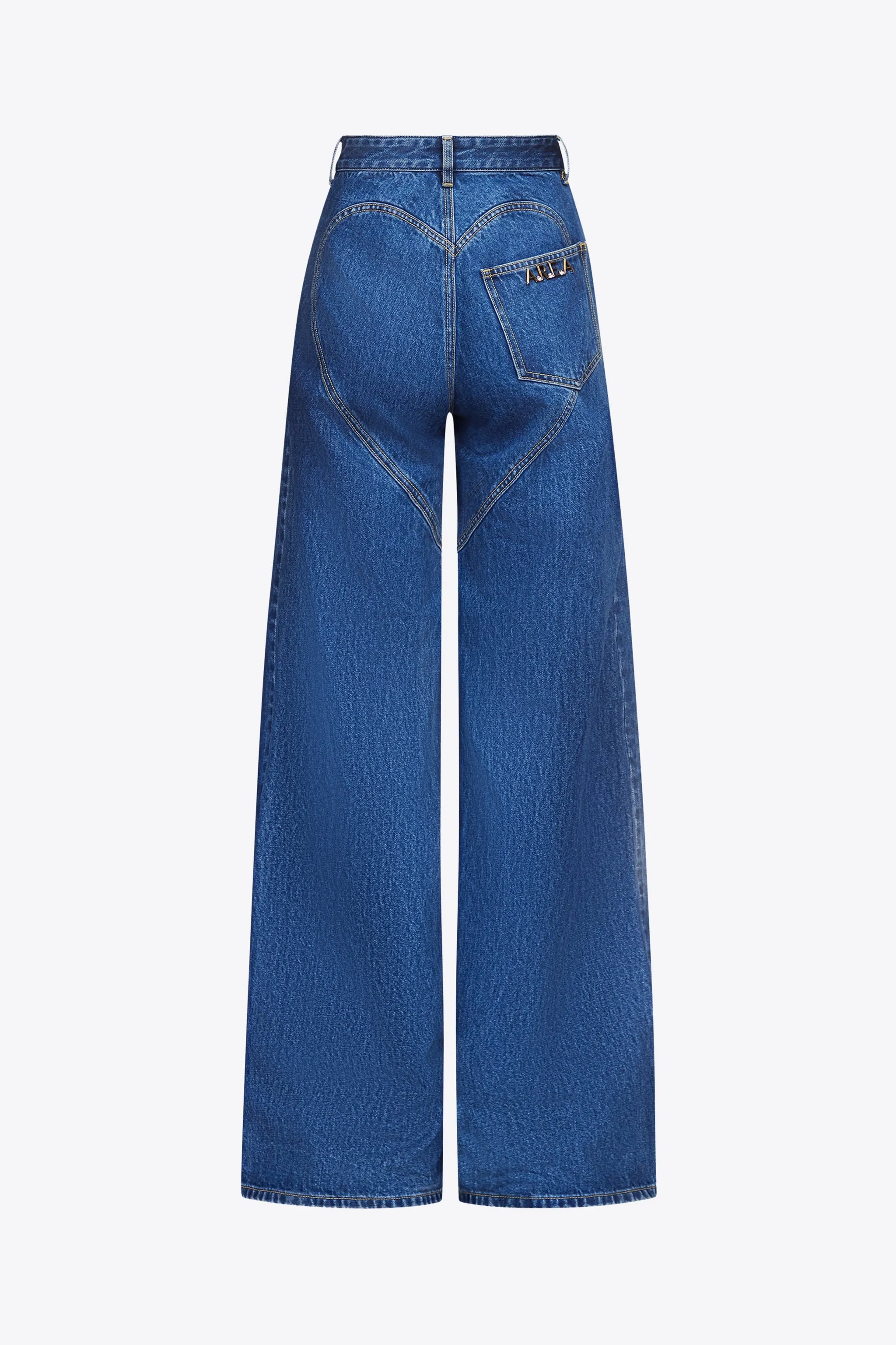 Heart Cutout Wide Leg Jean | Multi Denim Wash