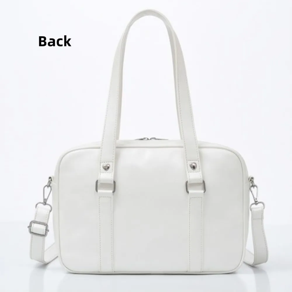 Heart-shaped Single Shoulder Bag Crossbody Bag for Women Pu Leather Academy Handbag Japanese Anime JK Uniform Bag (Blue)