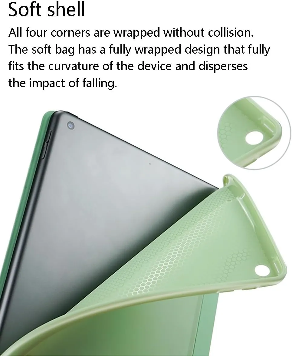 Heavy Duty Protection Smart Tablet Cover Case Compatible with Oppo Pad Air 10.3 inch,Tri-Fold Slim Tablet Case Shockproof Honeycomb TPU Case with Rugged Stand Auto Wake/Sleep(Dark Green)