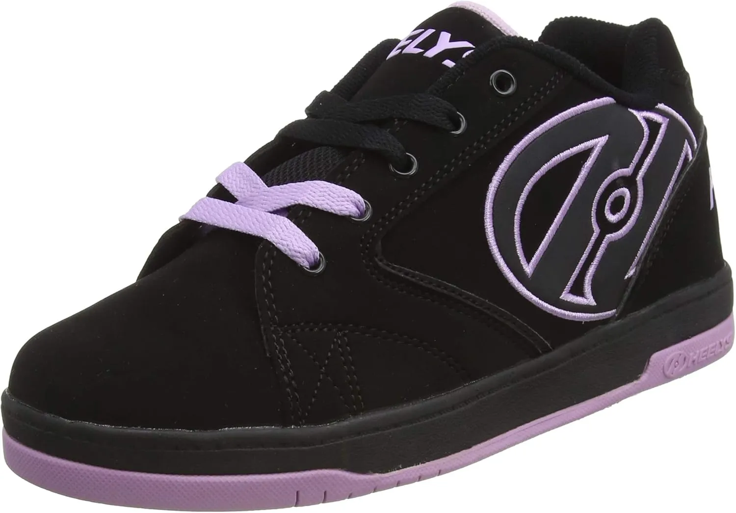 Heelys Girl's Propel 2.0 (Little Kid/Big Kid/Adult), Black/Lilac, 1 Little Kid M