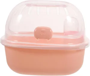HEMOTON Transparent Hamster Case Portable Outdoor Hamster Cage Convenient Carrying Case for Small Animals for Travel Hiking and Outings Lightweight Design with Water Bottle Feature