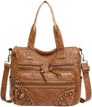 Hobo Handbag and Purses for Women,Top Handle Satchel Purse Tote Shoulder Bags Faux Leather for Ladies