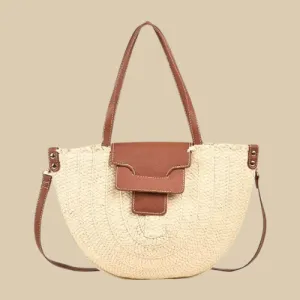 Huge Straw Bag Circle | Nellia