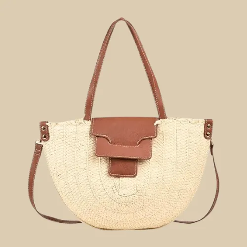 Huge Straw Bag Circle | Nellia