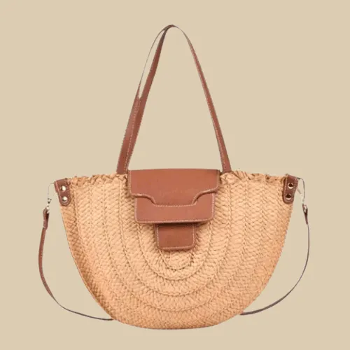 Huge Straw Bag Circle | Nellia