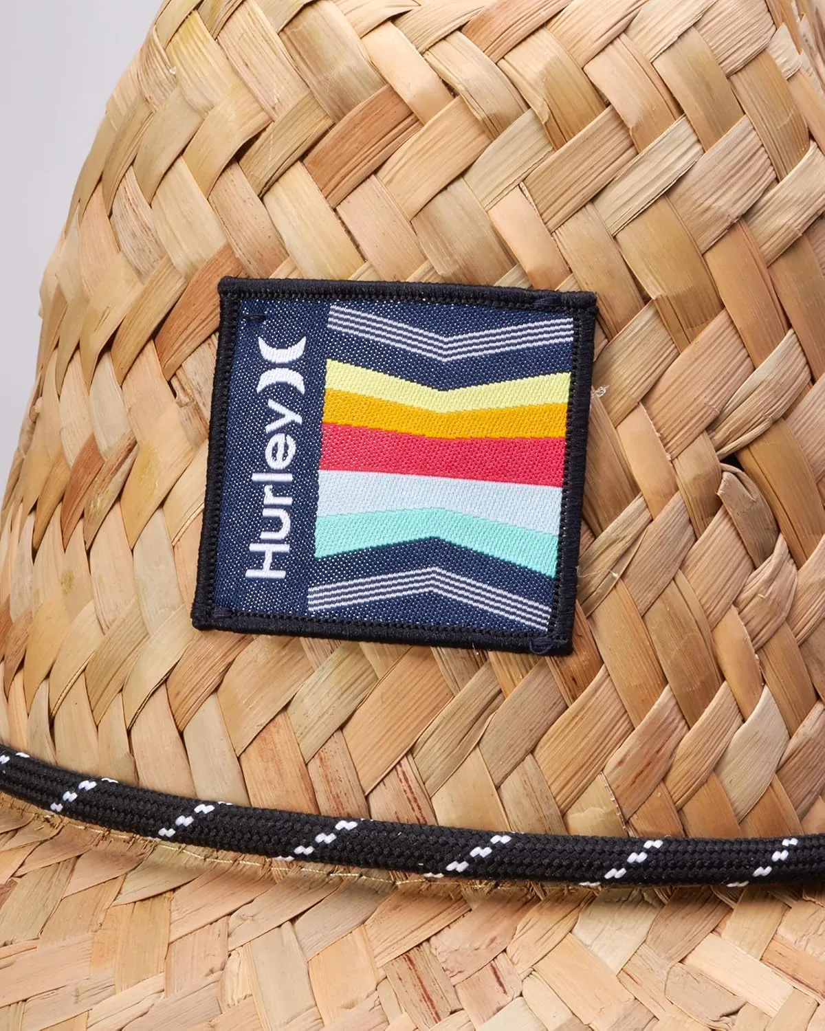 Hurley Men's Straw Hat - Wide Brim Channel Island Lifeguard Hat - Stylish Sun Hats for Men with Chin Strap