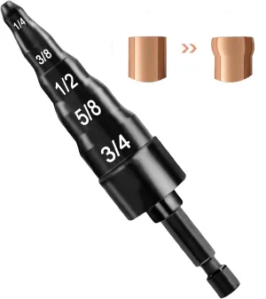 HVAC Repair Tool - HVAC Swaging Tube Expander 5 in 1 Air Conditioner Copper Pipe Expander Swage Drill Set Copper Tubing Tool with Hex Shank 1/4, 3/8, 1/2, 5/8, 3/4 Bits