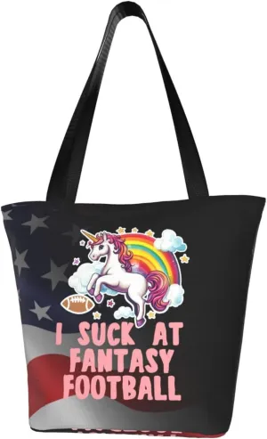 I Suck At Fantasy Football Fashion Shoulder Bag Large Capacity For Man Or Woman