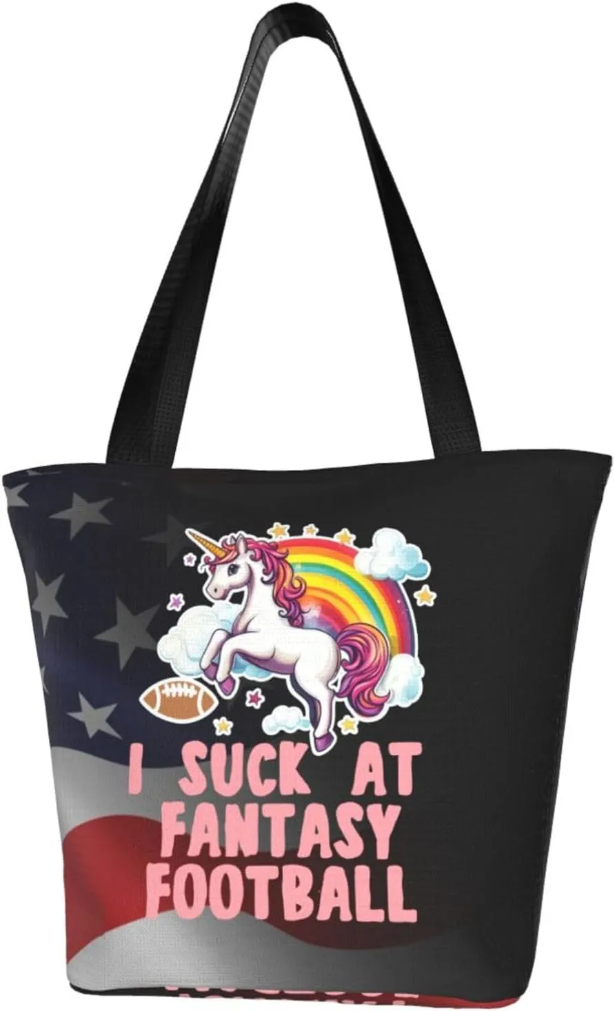 I Suck At Fantasy Football Fashion Shoulder Bag Large Capacity For Man Or Woman
