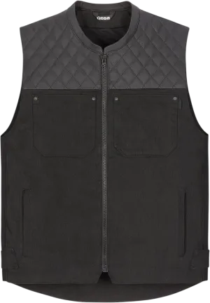 ICON Chamonix Denim Vest - Black - 4XL 2830-0558