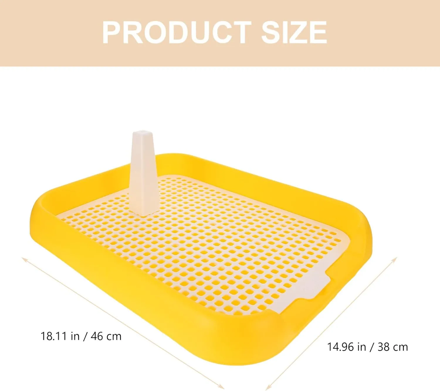 Indoor Dog Potty Tray - Mesh Dog Training Toilet Plastic Potty Tray Puppy Toilet -Slide Dog Toilet - Mesh Training Tray(Yellow)