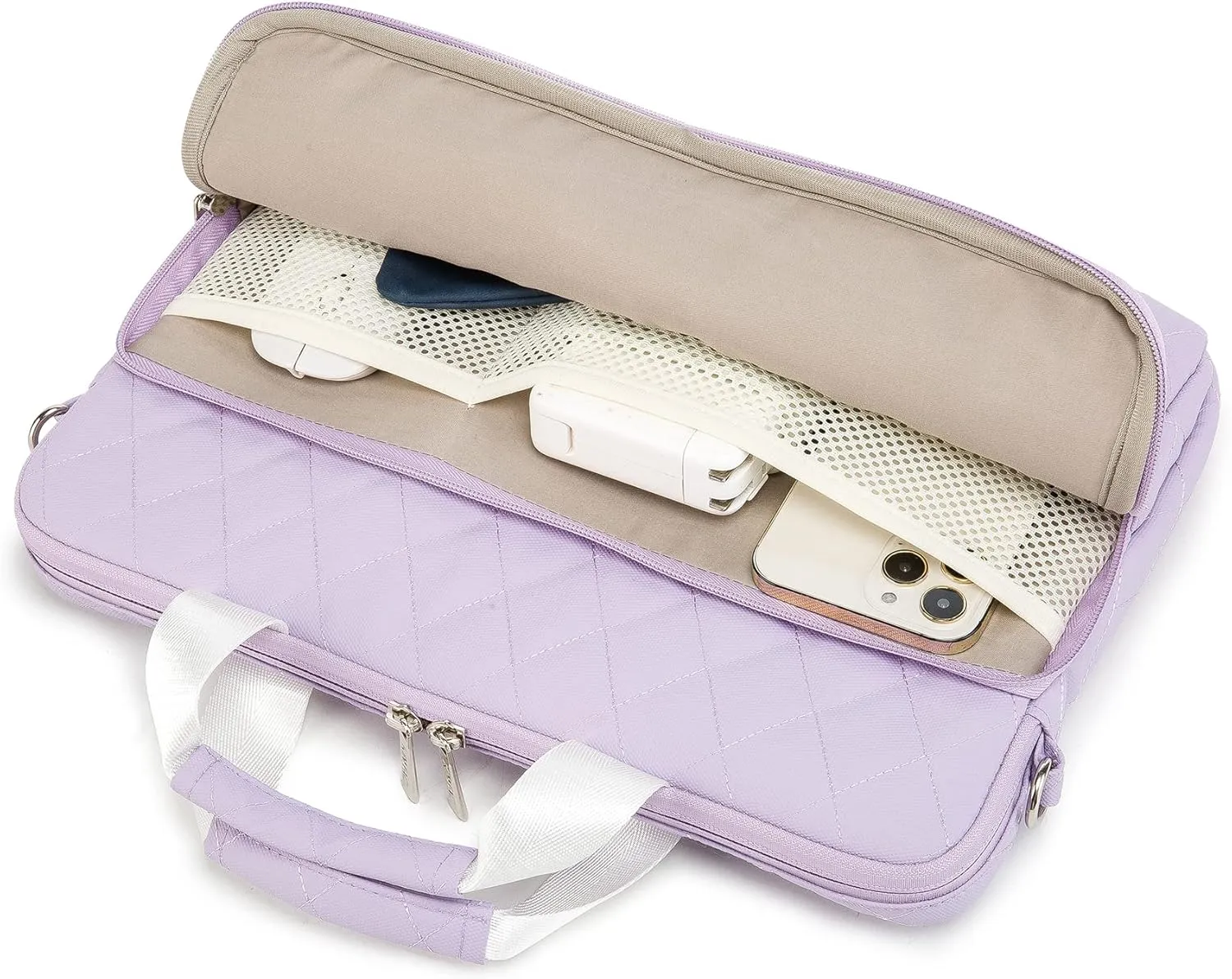 inmac 360 Degree Laptop Bag Full Cushioned Laptop Shoulder Bag For LG Gram 16 inch and 15.6 inch-16 inch Laptop (Purple)