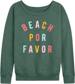 Instant Message - Beach Por Favor - Women's French Terry Long Sleeve Shirt
